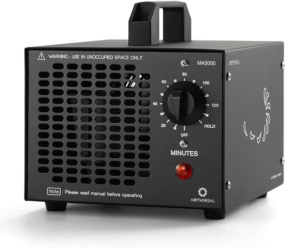 Airthereal MA5000 Ozone Generator, High Capacity, 2000 Sq Ft, Black