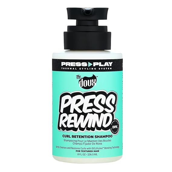 The Doux PRESS REWIND Curl Retention Shampoo, Hydrating Cleanser, 8 oz