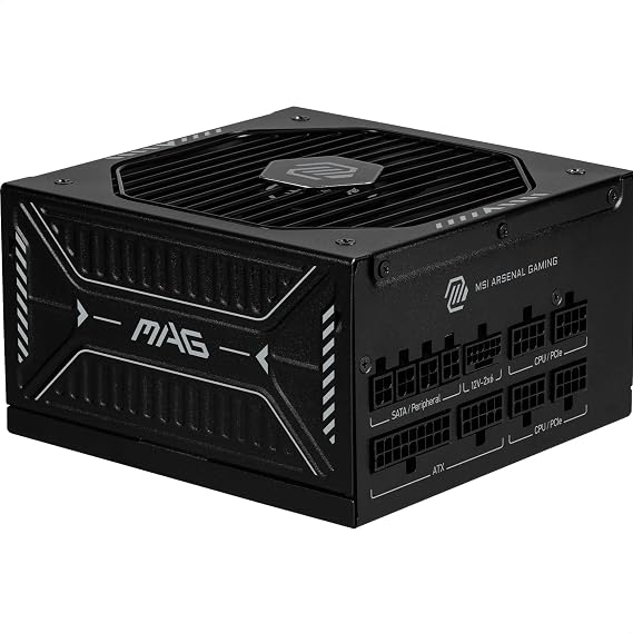 MSI MAG A850GLS PCIE5 Siyah 850W 80+ Gold Full Modüler Power Supply