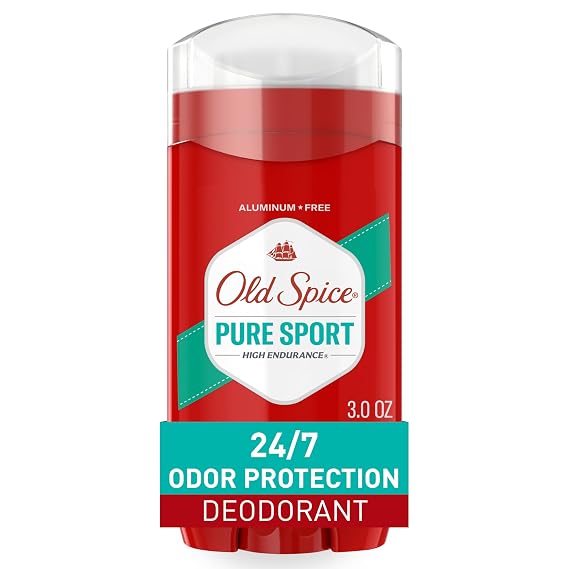 Old Spice High Endurance Deodorant for Men, Aluminum Free, Pure Sport Scent, 3.0 oz