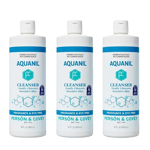 Aquanil Cleanser 16 Oz Pack of 3, LipidFree Sensitive Skin Care