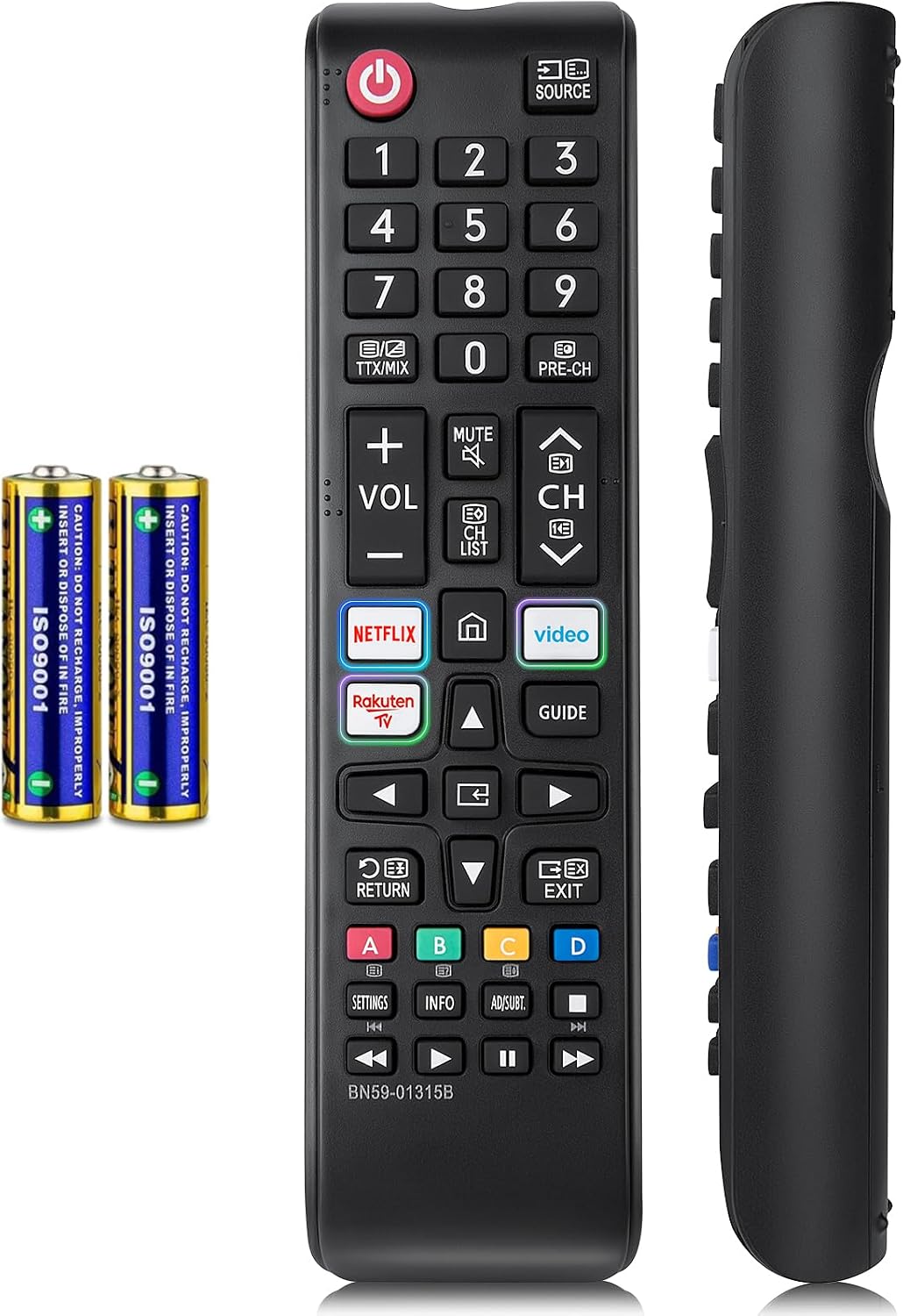 for Samsung-TV-Remote-Control, Universal Replacement for All Samsung Smart TV, BN59-01315B with Batteries