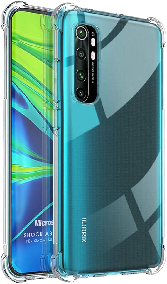 Microsonic Shock Absorbing için Kılıf Xiaomi Mi Note 10 Lite Şeffaf [Mi Note 10 Lite ile Uyumlu Kılıf - Şeffaf]