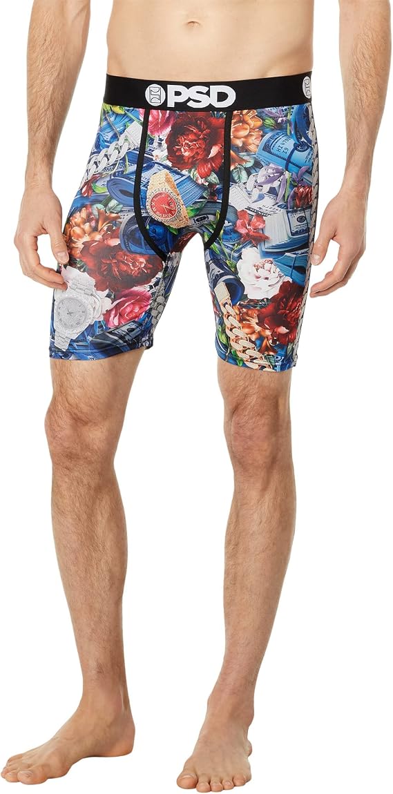 PSD Men's Wild Stacks Boxer Briefs, Multi, M