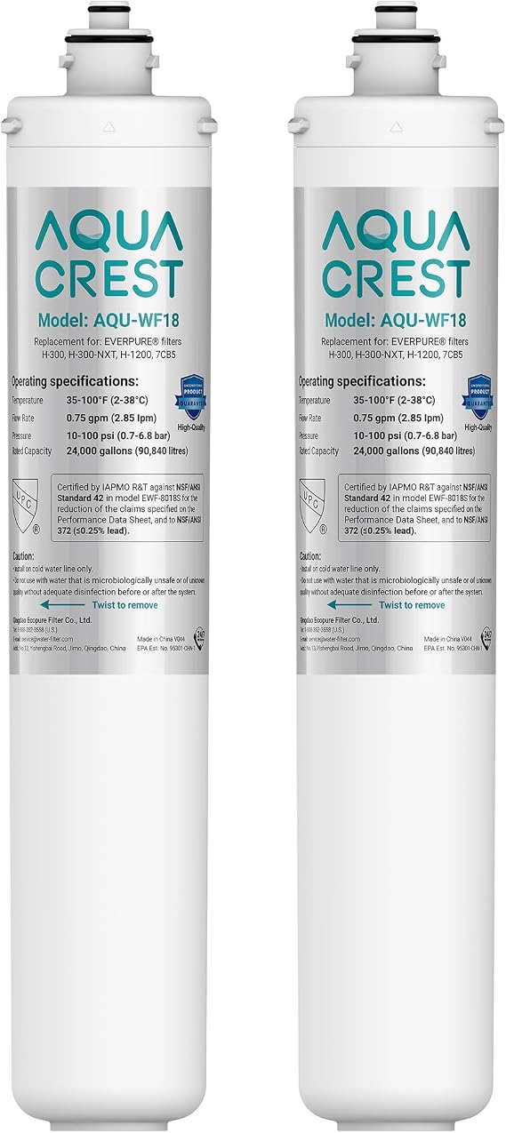 AQUA CREST H-300 Water Filter Replacement for Pentair Everpure H-300 (2)