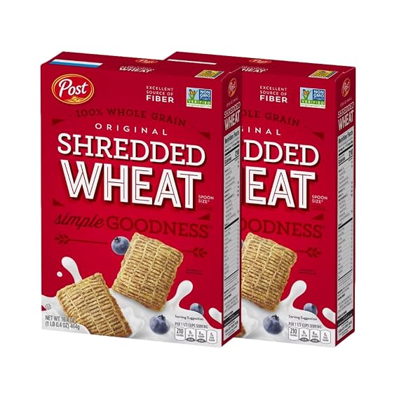 Shredded Wheat Spoon Size Breakfast Cereal, 16 .4 oz, 2 Box