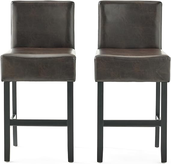 Christopher Knight Home Portman Counterstool, Brown 18"W x 23D x 38.50H