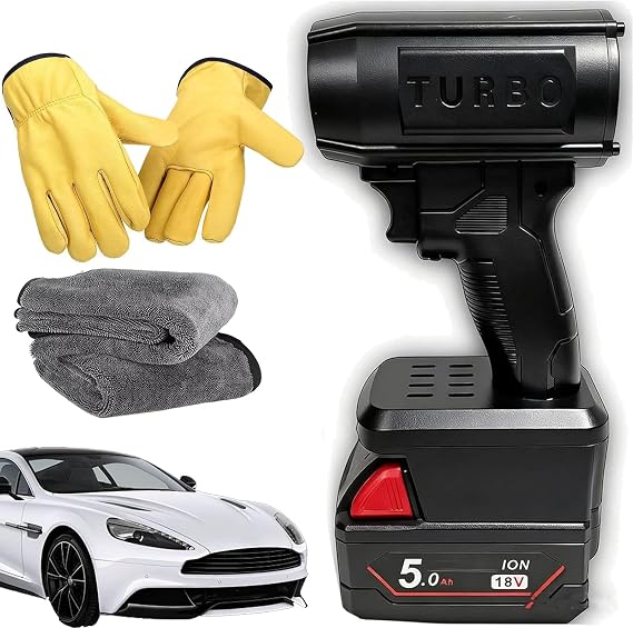 Turbo Jet Blower, 2026 New Jet Blower Car Drying, Cordless Car Dryer Air Blower, 160,000 Rpm 200 Mph, Portable Handheld Turbo Leaf Blower For Car, Patio, Snow, Dust (for Milwaukee)