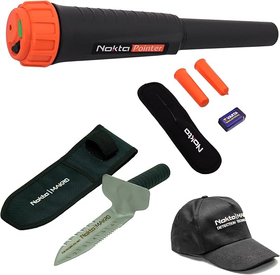 Nokta Makro Pointer Waterproof Pinpointer Metal Detector with Premium Digger & Cap
