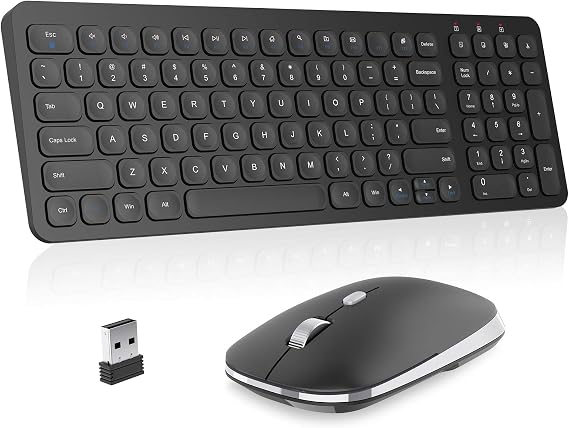cimetech Wireless Keyboard and Mouse Combo - Black