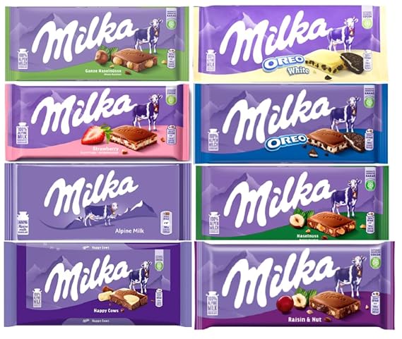 Milkaa European Chocolate Bars Variety Pack of 10 Bars (May be duplicates)