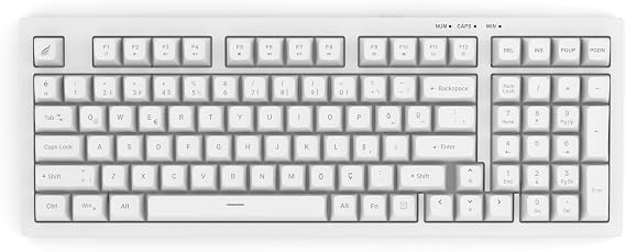 Hawk Gaming HK210 Membrane Rainbow Type C Kablolu Full Türkçe Gaming Klavye (Beyaz)