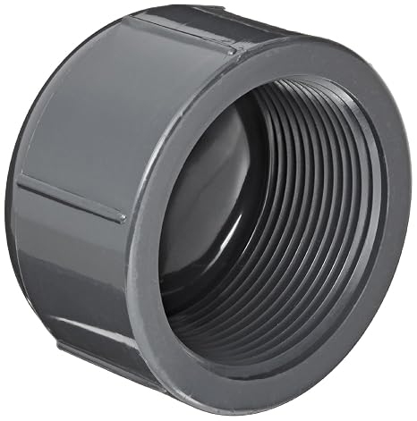 Spears 847 Series PVC Pipe Fitting, Cap, Schedule 80, 6" Socket