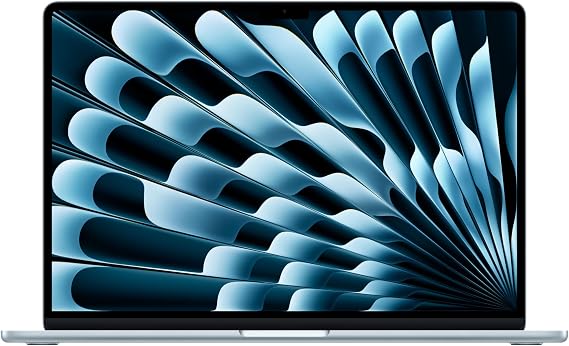 Apple 2025 MacBook Air with M4 Chip 15 Inch Notebook: Designed for Apple Intelligence, 15.3 Inch Liquid Retina Display, 24GB Unified Memory, 512GB SSD Storage, 12MP Center Stage Camera, Touch ID - Sky