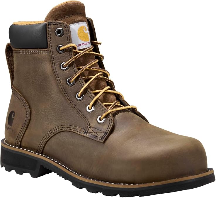 Carhartt Frontier Men's 6" Leather Composite Toe Work Boot, Safety Slip Resistant and Waterproof