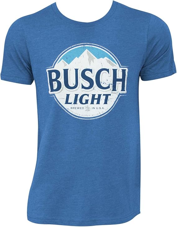 Busch Light Heather Round Logo Tee Shirt