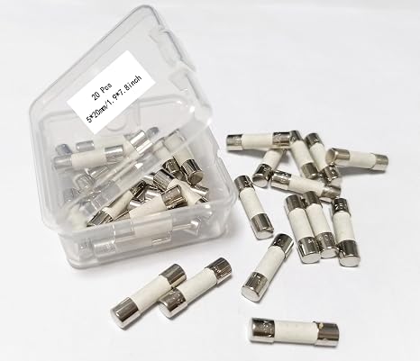 5A, T5A,5AH 250V Fuse, Ceramic Fuse, Slow-Blow, 5 * 20mm(20 pcs)
