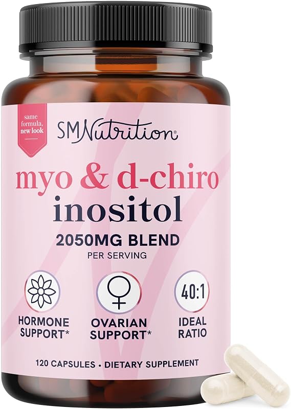 Myo-Inositol & D-Chiro Inositol for Hormone Balance for Women, 40:1 Ratio