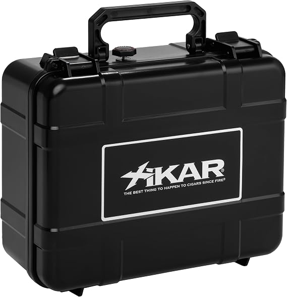 Xikar Cigar Travel Carrying Case, Holds 40 Cigars, Includes Humidifier, Watertight, Crushproof, Model 250Xi, Black