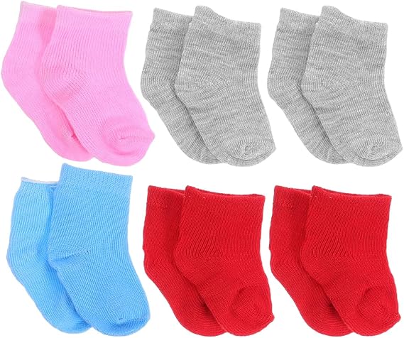 NUOBESTY 6 Pairs of Doll Socks Mini Sock Baby Clothes Action Figure Accessories for Doll