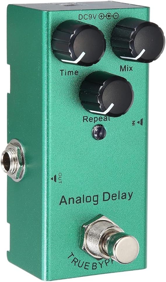 Electric Guitar Effects Pedal-DC 9V / Moss Green/Analog Delay True Bypass Mini Single Type Effects Pedal [for Electric Guitar & Bass]
