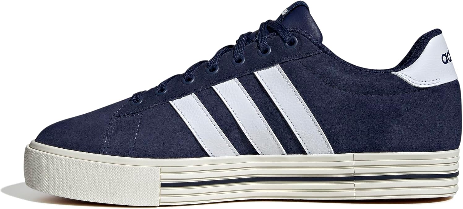 adidas Unisex Daily 4.0 Shoes Non Football Low Shoes, Dark Blue Cloud White Off White, 10