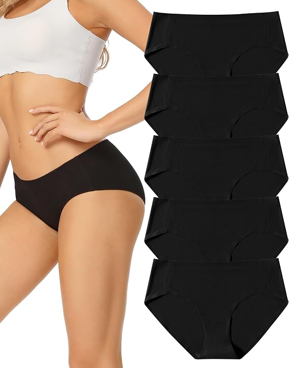 VOENXE Seamless Knickers for Women,No Vpl Ladies Underwear Pants Hipster