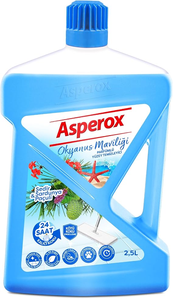 Asperox Okyanus Maviliği Yüzey Temizleyici Sedir & Sardunya Paçuli 2500 ml