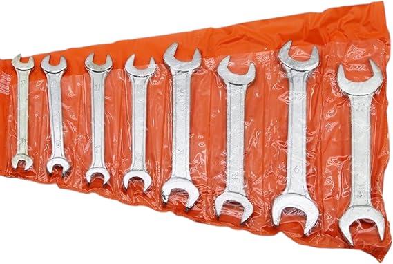 AEE® 8 Parça Anahtar Takımı Seti Ağzı Açık Çift Taraflı 6-22MM 6X7-8X9-10X11-12X13-14X15-16X17-18X19-20X22 Araba Motorsiklet Bisiklet Tamiri Somun Sıkma Aparatı
