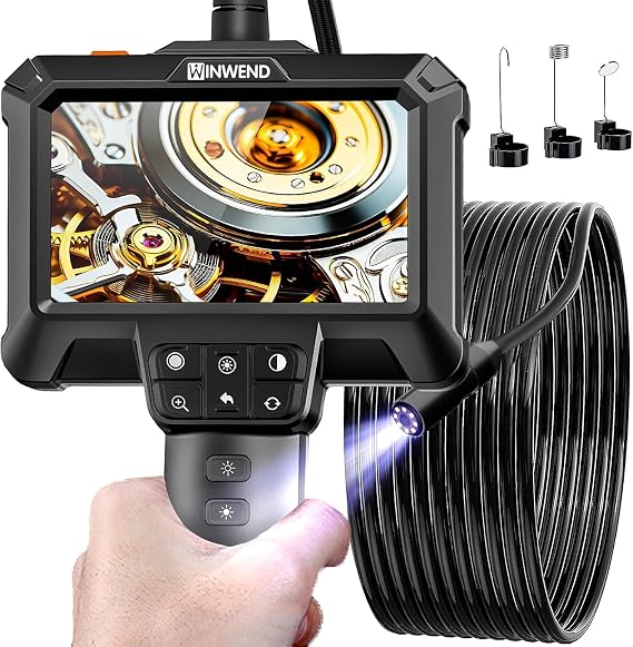 WINWEND Endoscope Camera with Light for Drain,Pipe,Plumbing Mechanic Tools