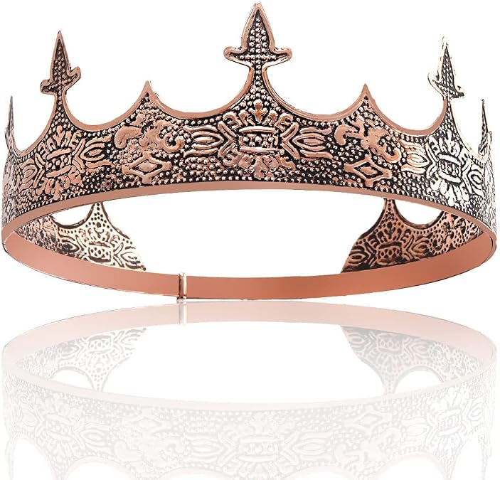 Crown Hair Jewelry Royal King Diadem Men Metal Big Tiaras For Wedding, Birthday, Prom, Pageant, Festival Party
