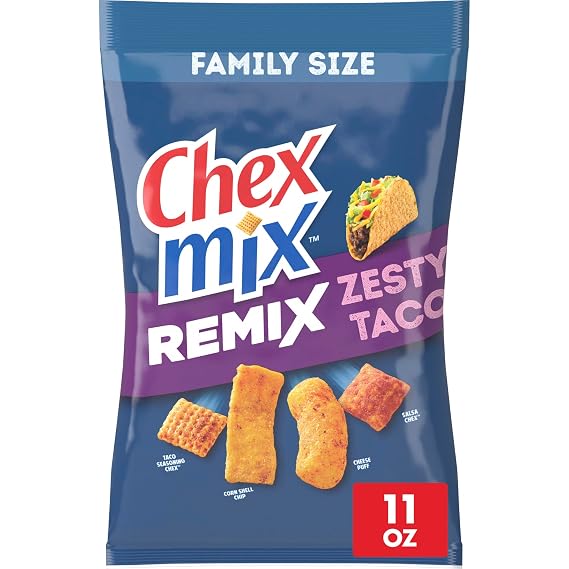 Chex Mix Remix Zesty Taco Snack Mix, Family Size, 11 oz