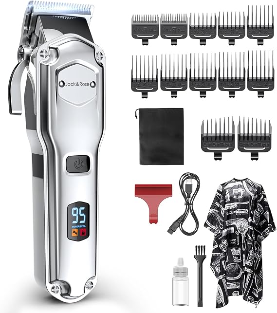 Hair Clippers Men,Cordless Clipper for Men Haircut Waterproof with LED