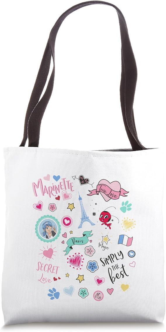 Miraculous Ladybug Charming Paris Marinette Secret love Tote Bag