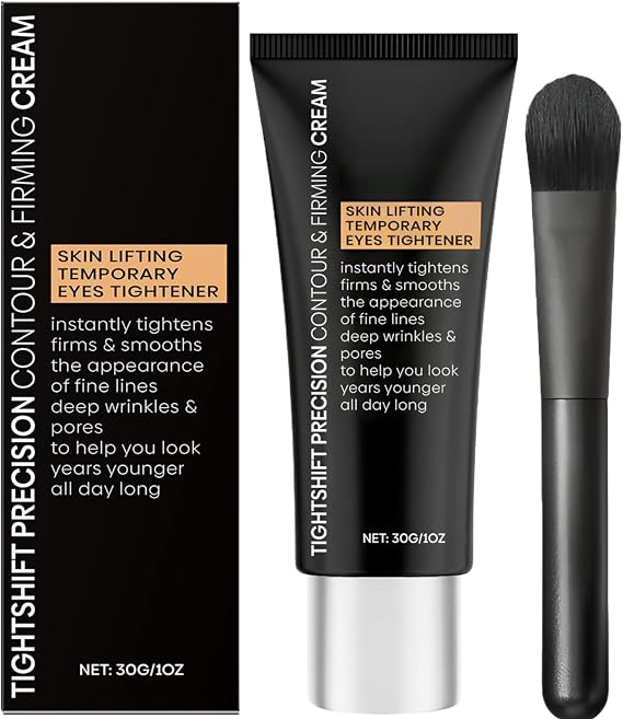 Perfection Eye Tightener With Brush,Eye Cream for Dark Circles and Puffy Ey/es,Instant Temporary Ey/e Tightener Cream for Reduces Fine Lines,Temporary E/ye Tigh/tener,Long-Lasting Matte Finish
