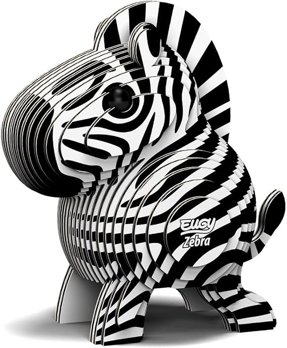 EUGY Zebra 3D Puzzle, 32 Piece Paper Craft Kit for Kids 6+