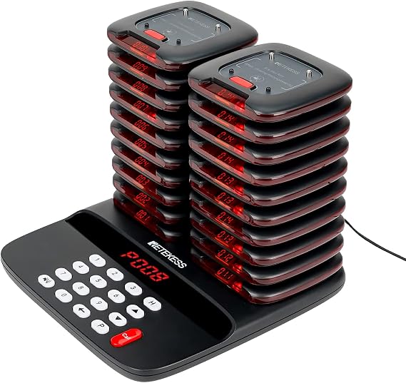 Retekess TD183 Restaurant Pager System Long Range, 20 Order Ready Buzzers