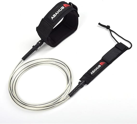 Abahub Surfboard Leash, 6/7/8/9/10 ft Straight Legrope Strap for Boards
