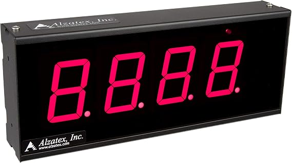 Count Up/Down Timer Four-Digit Display, 2-1/3 inch High Digits, Solid-Segments, Metal Frame (4D-IR-RF4)