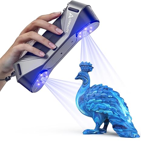 Creality 3D Scanner CR Scan Raptor 3D Scanner, 0.02 mm Industrial Precision, 7 Blue Laser Tech, 0.1 mm, 20 fps NIR, 60 fps Scanning Speed for Objects 5-2000 mm for K1, K1C, K1 Max(Windows/MacOS)