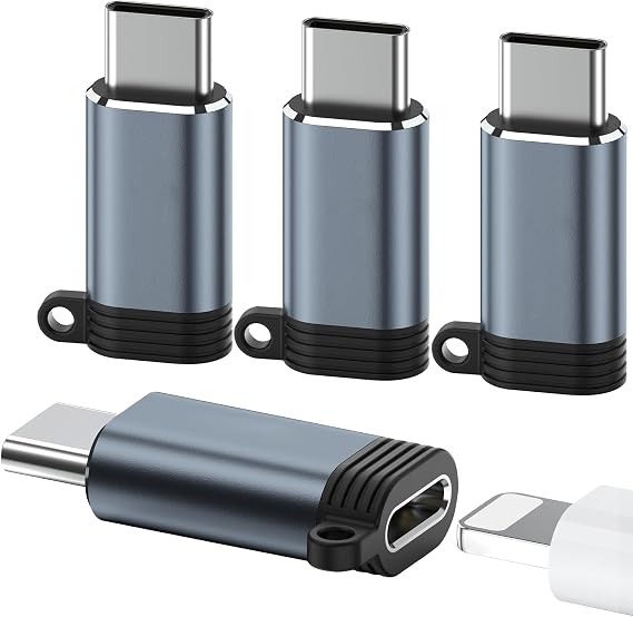 Lightning to USB C Adapter for Fast Charging & Data Sync [Not for Earbuds] | Lighting to Type-C Adapter Compatible with iPhone 15/16/17 Pro/17 Pro Max, Charger Accessory,Port Converter Changer