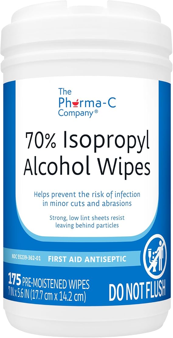 The Pharma-C Company - 70% Isopropyl Alcohol Wipes 175 Ct [1 canister]
