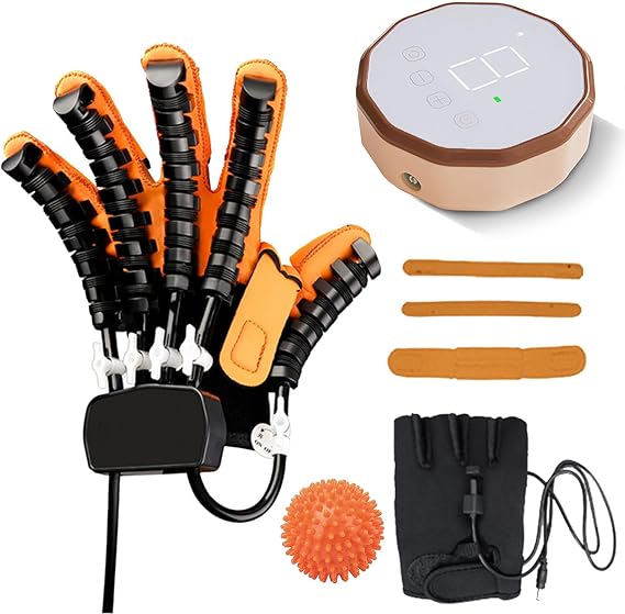 Rehabilitation Robot Glovesl,for Hemiplegia, Arthritis, Stroke Patients,Relieve Hand Stiffness,Hand Exerciser Aids,Hand Strengthening Devices(Size:S,Color:Left Hand)