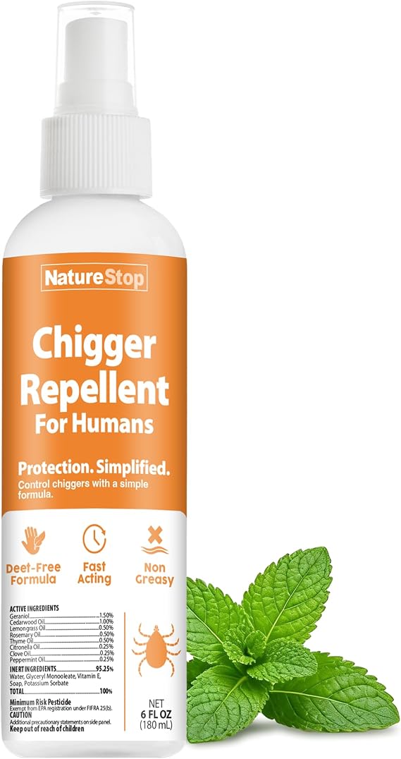 NatureStop Chigger Repellent Spray for Humans (6 oz)