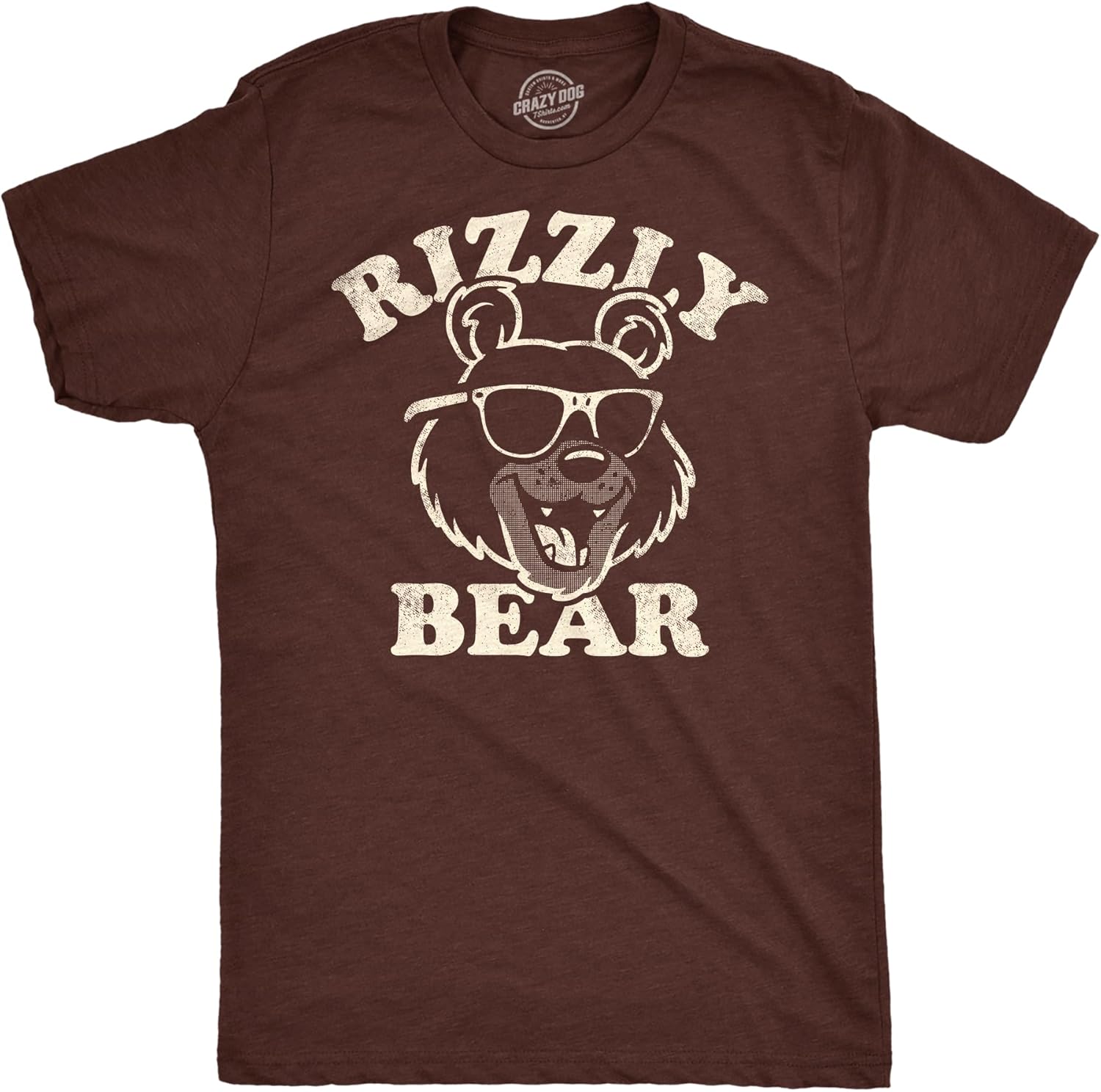 Mens Funny T Shirts Rizzly Bear Sarcastic Graphic Tee for Men
