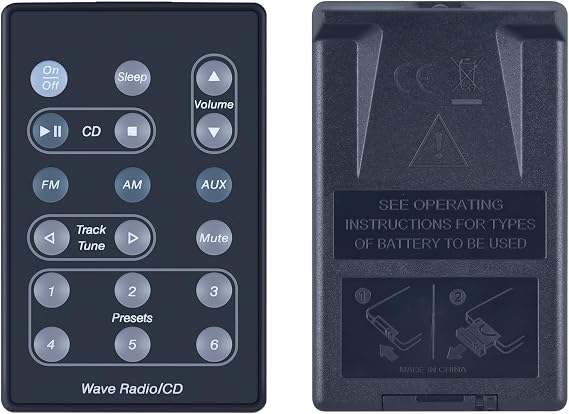 New Replacement Remote Control Compatible with Bose A5 Wave Radio/CD AWRC-1P 193334-B10 193334-B02