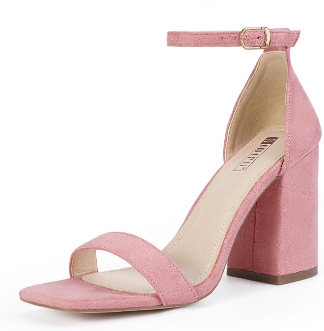 IDIFU IN3 Chunky Block Heels Wedding Party Dress Heeled Sandals