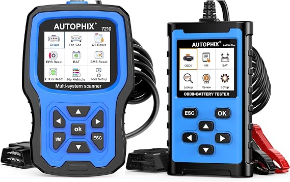 AUTOPHIX 7210P+ Fit for GM OBD2 Scanner with AUTOPHIX BAS300 Plus OBD2 Scanner & Battery Tester