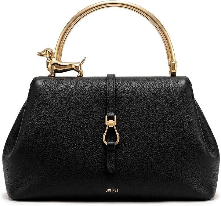 JW PEI Women's Bruna Dachshund Metal Handle Top Handle Bag