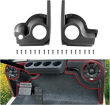 MGWILL Golf Cart Speaker Pods Compatible with 1994-2023 EZGO TXT Replacement for 627153 Pair Speaker Stands